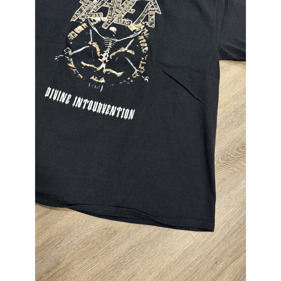 Vintage Y2K Slayer Divine Intourvention Band Tee Skull Bones Concert Tour Promo - Picture 9 of 16